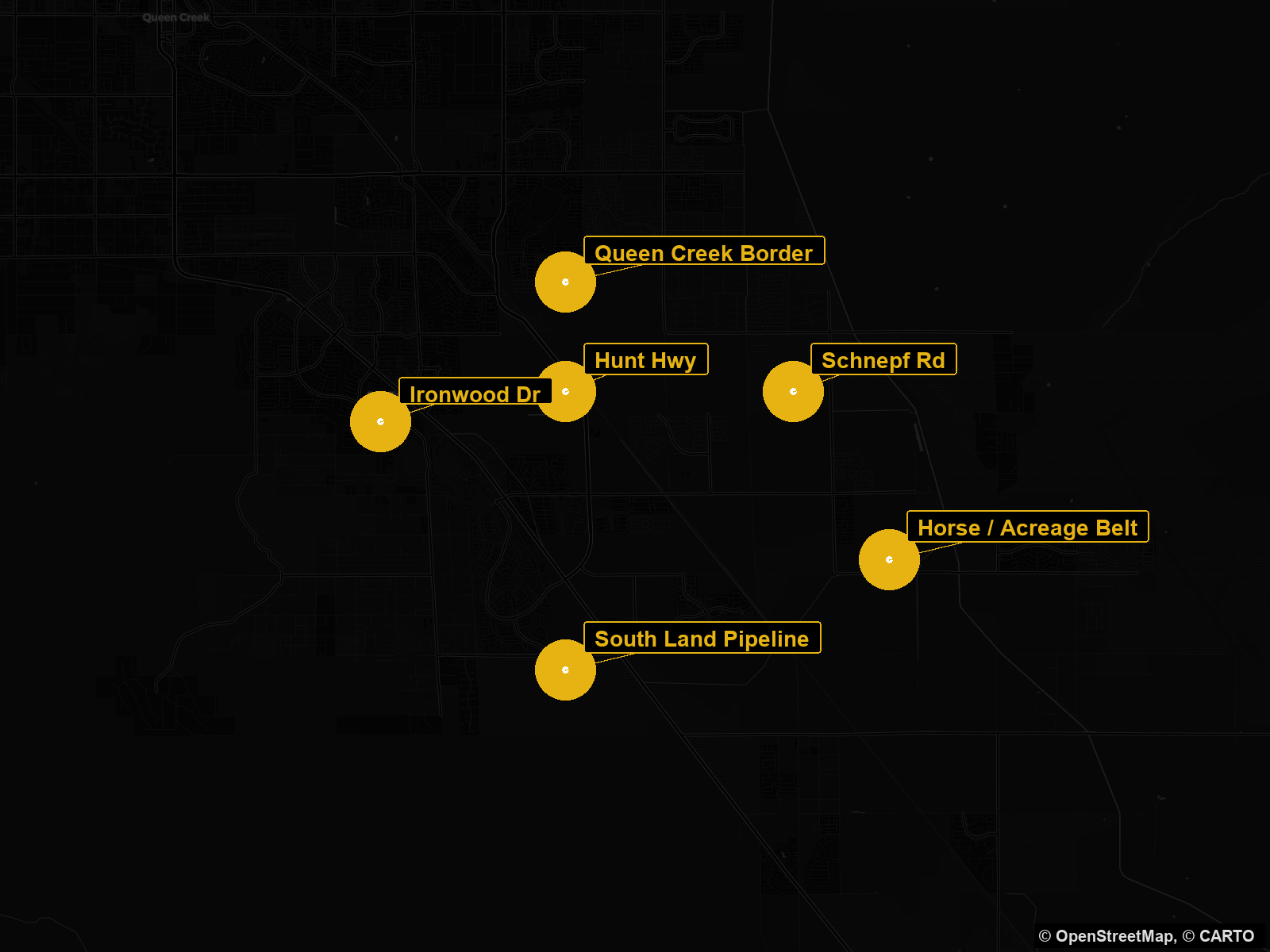 San Tan Valley Arizona commercial real estate submarket map